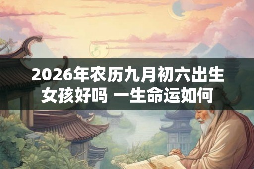 2026年农历九月初六出生女孩好吗 一生命运如何