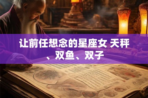让前任想念的星座女 天秤、双鱼、双子