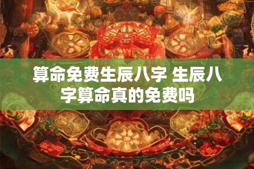 算命免费生辰八字 生辰八字算命真的免费吗 算命免费生辰八字 生辰八字算命真的免费吗
