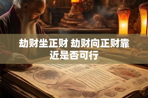 劫财坐正财 劫财向正财靠近是否可行