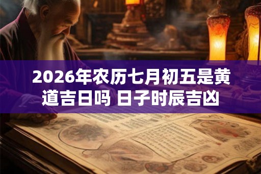 2026年农历七月初五是黄道吉日吗 日子时辰吉凶