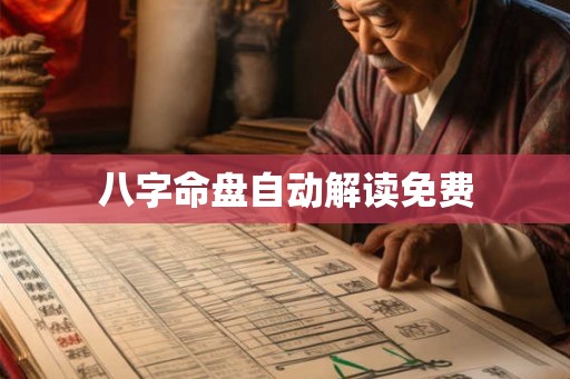 八字命盘自动解读免费