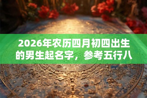 2026年农历四月初四出生的男生起名字，参考五行八字取名