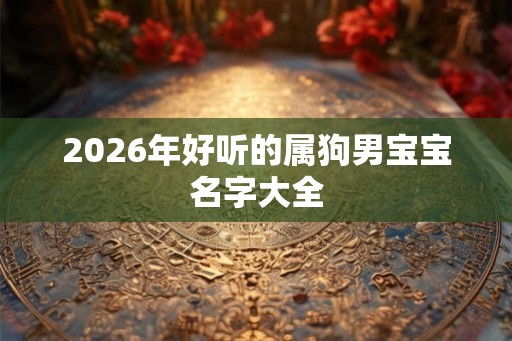2026年好听的属狗男宝宝名字大全