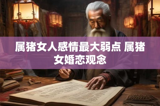属猪女人感情最大弱点 属猪女婚恋观念