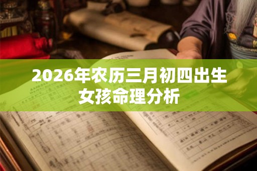 2026年农历三月初四出生女孩命理分析 2026年农历三月初四出生女孩命理分析