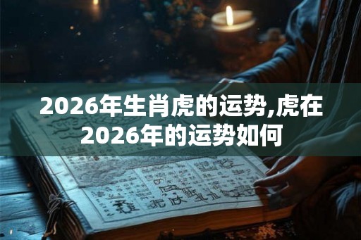 2026年生肖虎的运势,虎在2026年的运势如何
