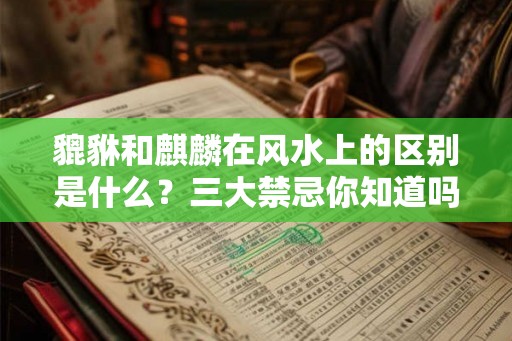 貔貅和麒麟在风水上的区别是什么？三大禁忌你知道吗？
