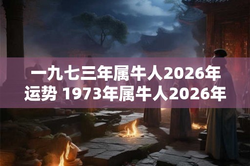 一九七三年属牛人2026年运势 1973年属牛人2026年运势如何