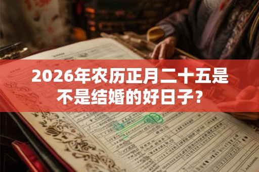 2026年农历正月二十五是不是结婚的好日子？