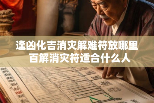 逢凶化吉消灾解难符放哪里  百解消灾符适合什么人