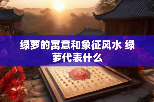 绿萝的寓意和象征风水 绿萝代表什么