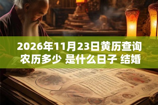 2026年11月23日黄历查询 农历多少 是什么日子 结婚吉时