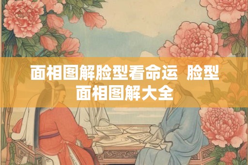 面相图解脸型看命运 脸型面相图解大全 面相图解脸型看命运 脸型面相图解大全