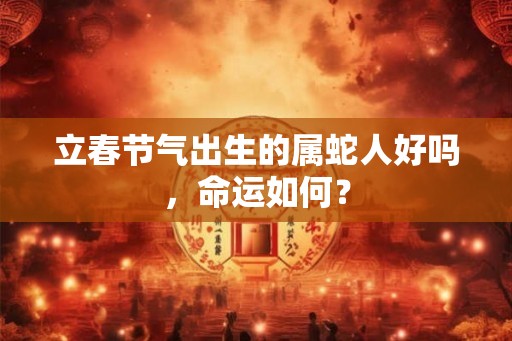 立春节气出生的属蛇人好吗,命运如何? 立春节气出生的属蛇人好吗,命运如何?