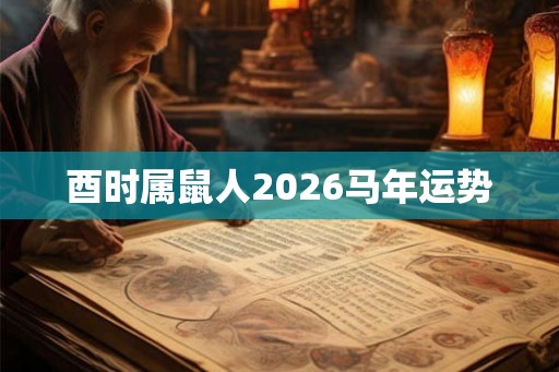 酉时属鼠人2026马年运势