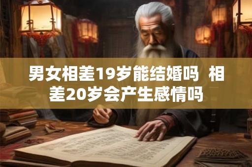 男女相差19岁能结婚吗  相差20岁会产生感情吗