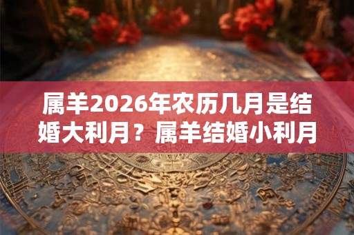 属羊2026年农历几月是结婚大利月?属羊结婚小利月是几月? 属羊2026年农历几月是结婚大利月?属羊结婚小利月是几月?