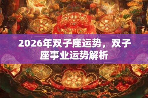2026年双子座运势，双子座事业运势解析