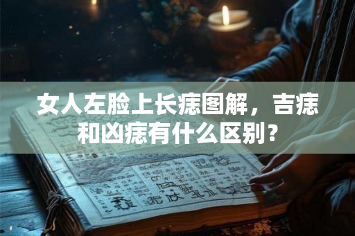 女人左脸上长痣图解，吉痣和凶痣有什么区别？