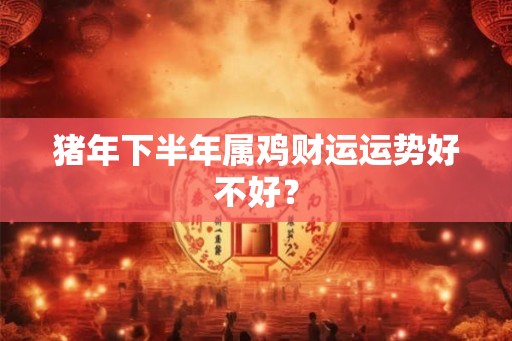 猪年下半年属鸡财运运势好不好？