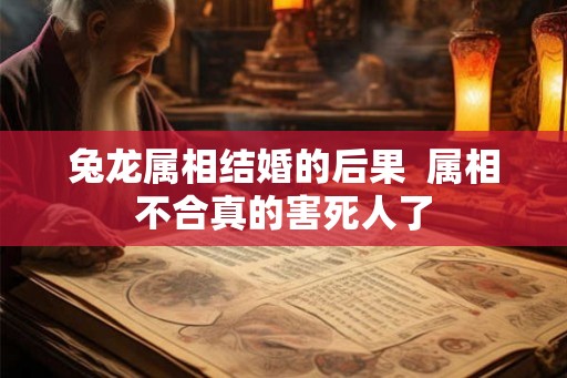 兔龙属相结婚的后果  属相不合真的害死人了