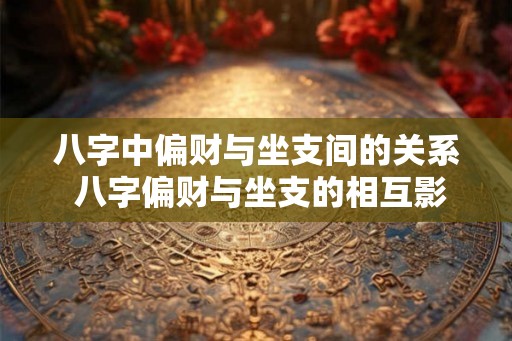 八字中偏财与坐支间的关系 八字偏财与坐支的相互影响