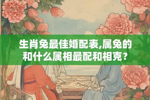 生肖兔最佳婚配表,属兔的和什么属相最配和相克? 生肖兔最佳婚配表,属兔的和什么属相最配和相克?