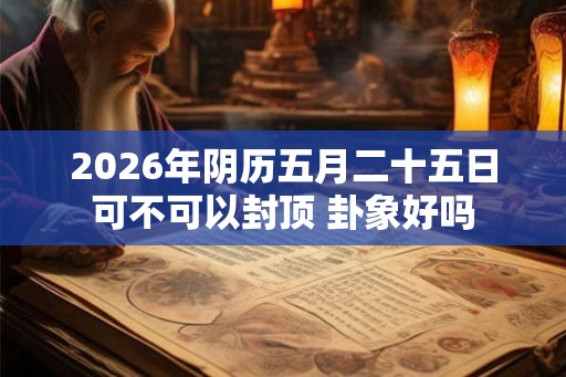 2026年阴历五月二十五日可不可以封顶 卦象好吗