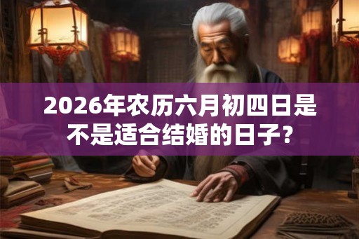 2026年农历六月初四日是不是适合结婚的日子？
