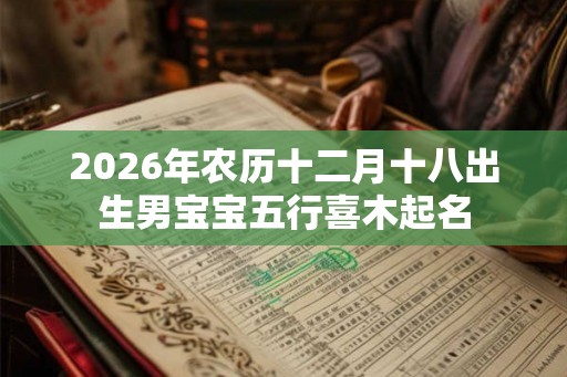 2026年农历十二月十八出生男宝宝五行喜木起名