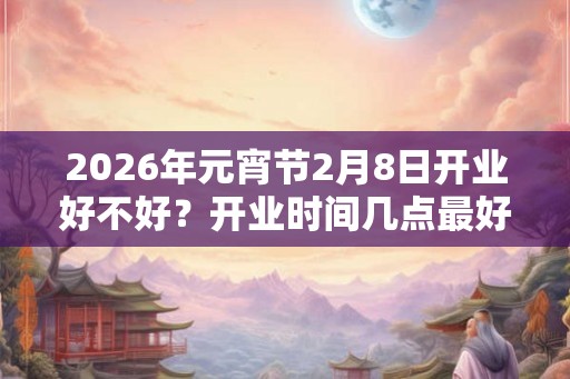 2026年元宵节2月8日开业好不好？开业时间几点最好？