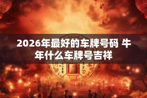 2026年最好的车牌号码 牛年什么车牌号吉祥