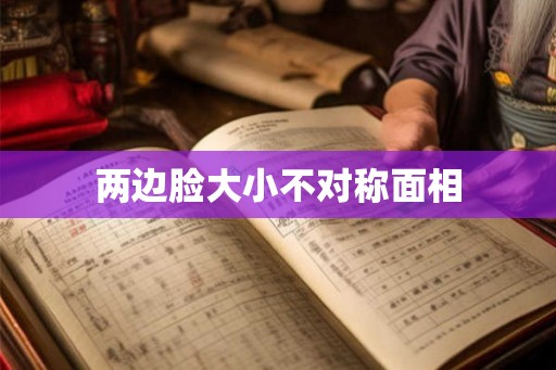 两边脸大小不对称面相