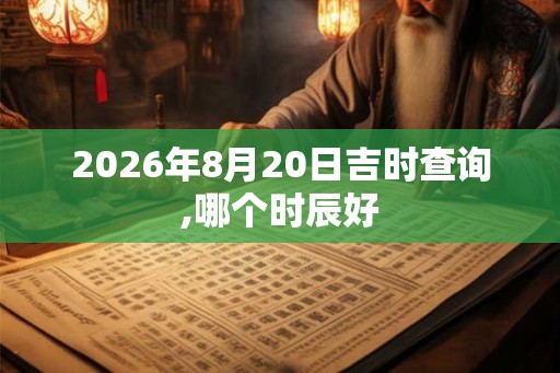 2026年8月20日吉时查询,哪个时辰好