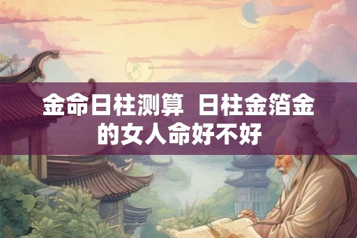 金命日柱测算  日柱金箔金的女人命好不好
