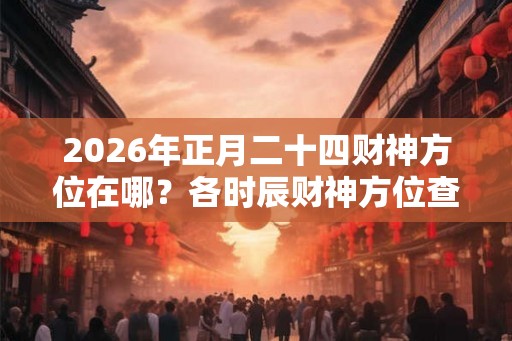 2026年正月二十四财神方位在哪？各时辰财神方位查询