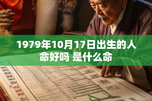 1979年10月17日出生的人命好吗 是什么命