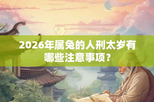 2026年属兔的人刑太岁有哪些注意事项？