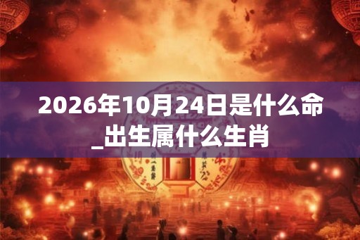 2026年10月24日是什么命_出生属什么生肖