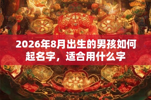 2026年8月出生的男孩如何起名字，适合用什么字