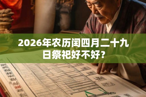 2026年农历闰四月二十九日祭祀好不好？