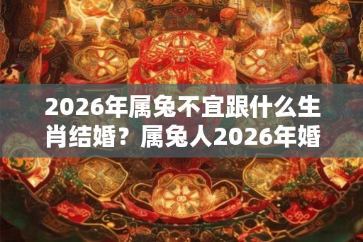 2026年属兔不宜跟什么生肖结婚？属兔人2026年婚姻运势