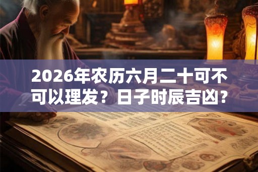 2026年农历六月二十可不可以理发？日子时辰吉凶？