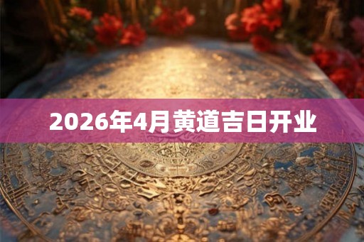 2026年4月黄道吉日开业