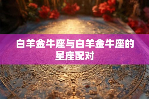白羊金牛座与白羊金牛座的星座配对