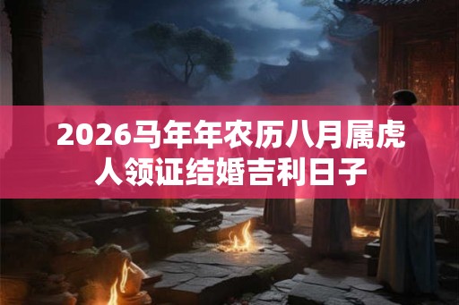 2026马年年农历八月属虎人领证结婚吉利日子