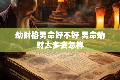 劫财格男命好不好 男命劫财太多会怎样