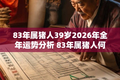 83年属猪人39岁2026年全年运势分析 83年属猪人何时行大运