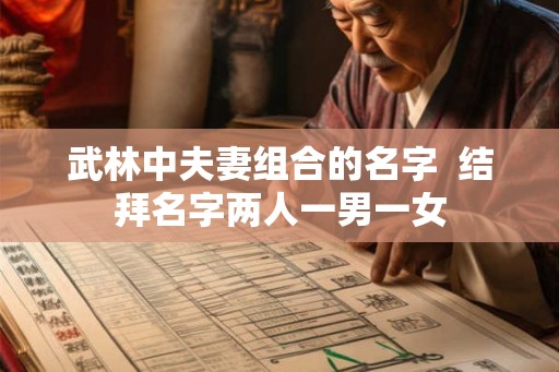 武林中夫妻组合的名字 结拜名字两人一男一女 武林中夫妻组合的名字 结拜名字两人一男一女
